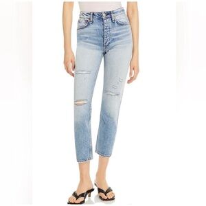 Rag & Bone Nina Cigarette Dana Point Distressed Denim High Rise Jeans‎ 26